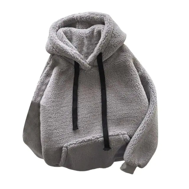 Women Winter Fluffy Furry Hoodie