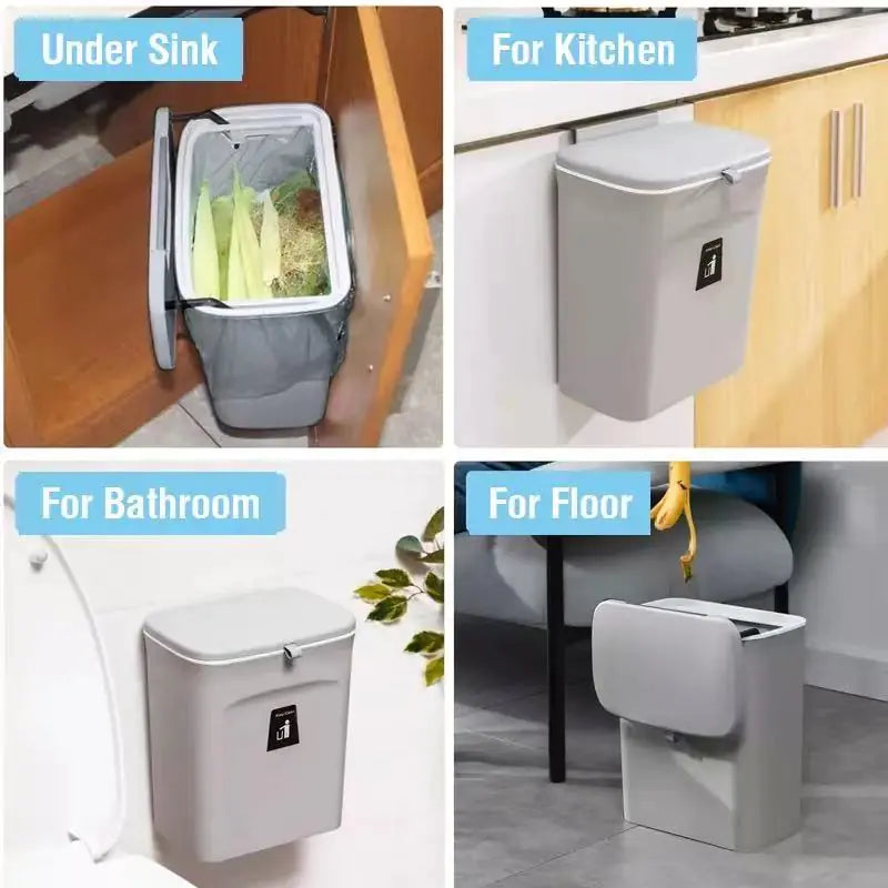 Kitchen Trash Can Kitchen Waste Bin Kitchen Garbage Cans Recycle Rubbish Bin for Kitchen Dustbin Garbage Bin Trash Bin Trashcan - Simply Great Gear