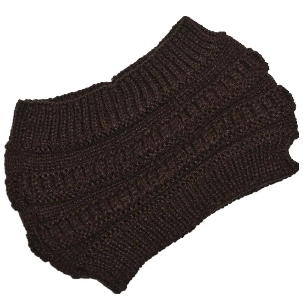 Women Winter Knitted Ponytail Beanies