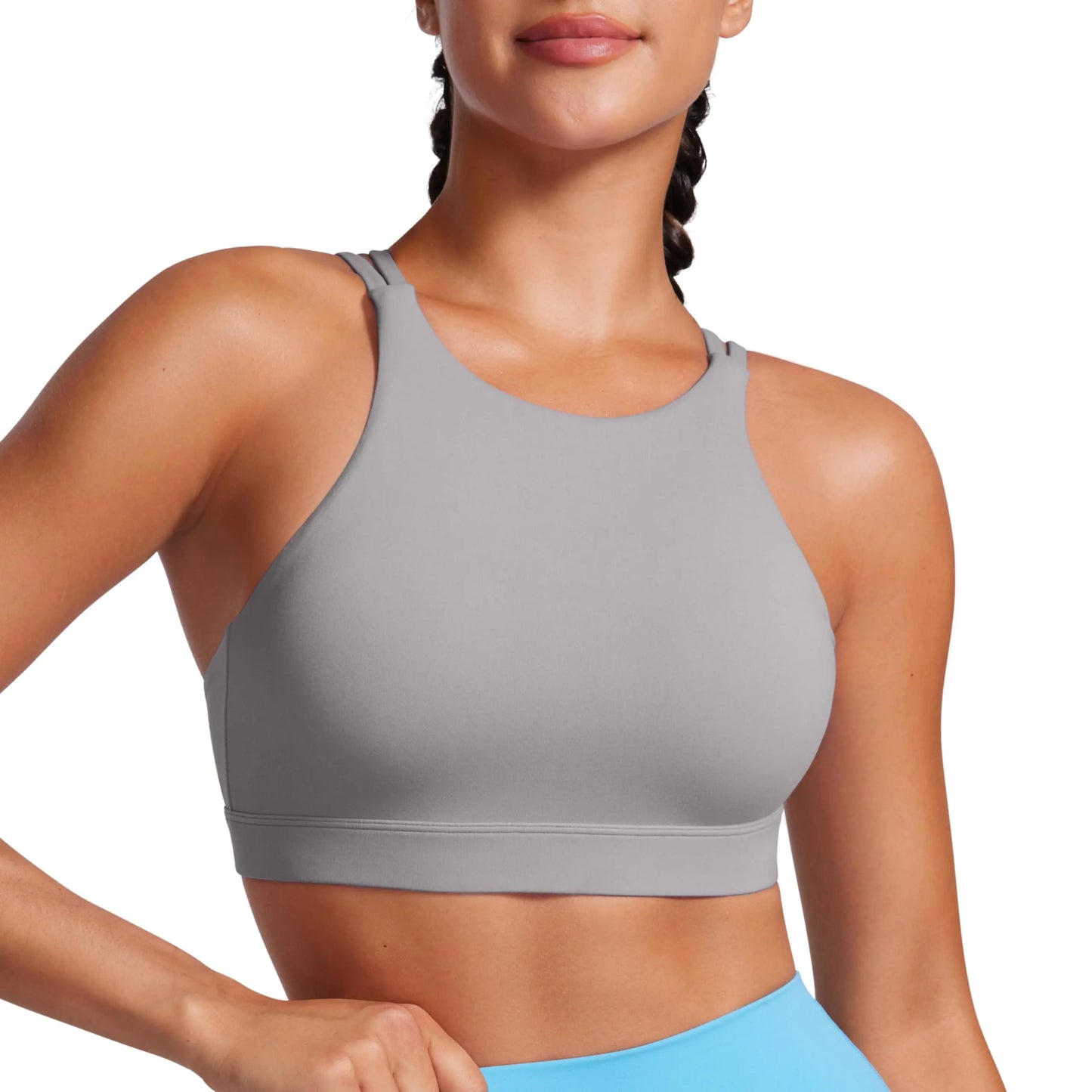Women Butterluxe High Neck Longline Padded Sports Bra