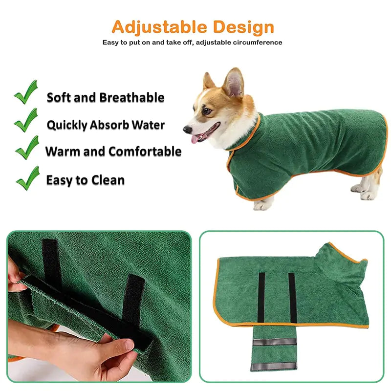 Dogs Bathrobe Bath Towel - Simply Great Gear