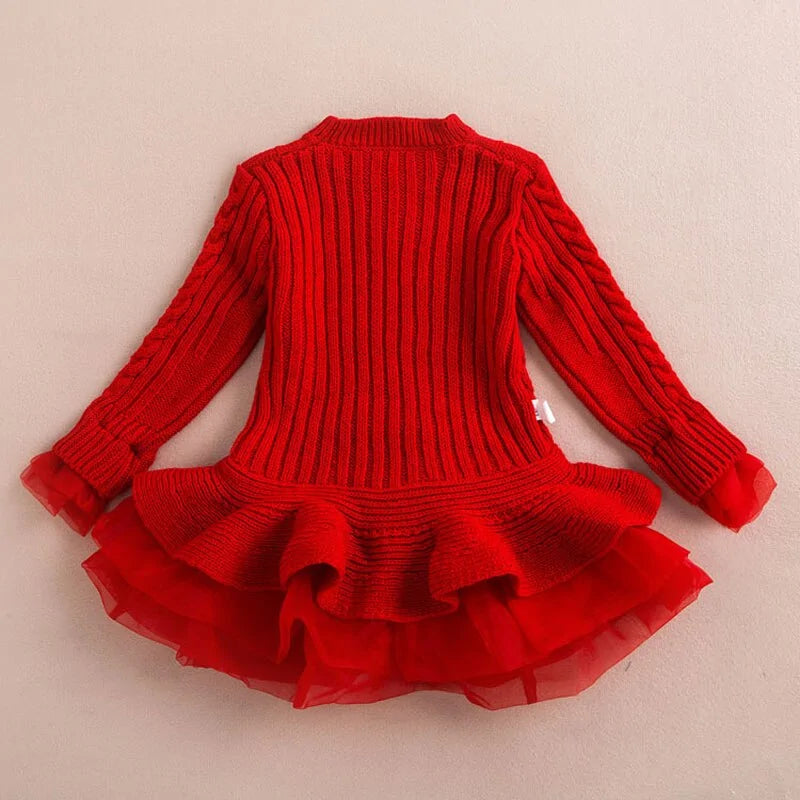 Kids Warm Knitted Chiffon