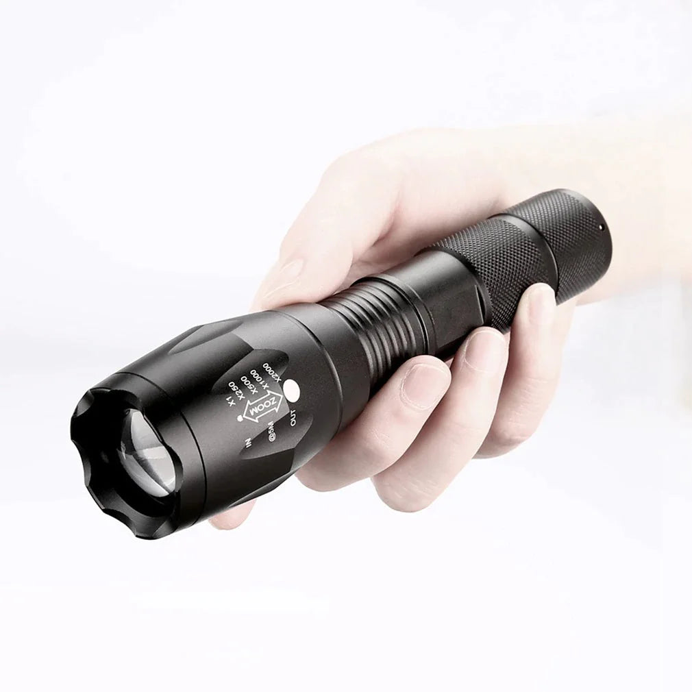 Super-Bright 90000LM LED Tactical Flashlight 5 Modes Zoomable Torch Searchlight - Simply Great Gear