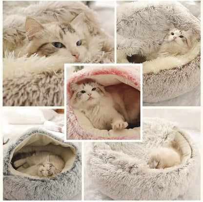 Plush Round Cat Bed - Simply Great Gear