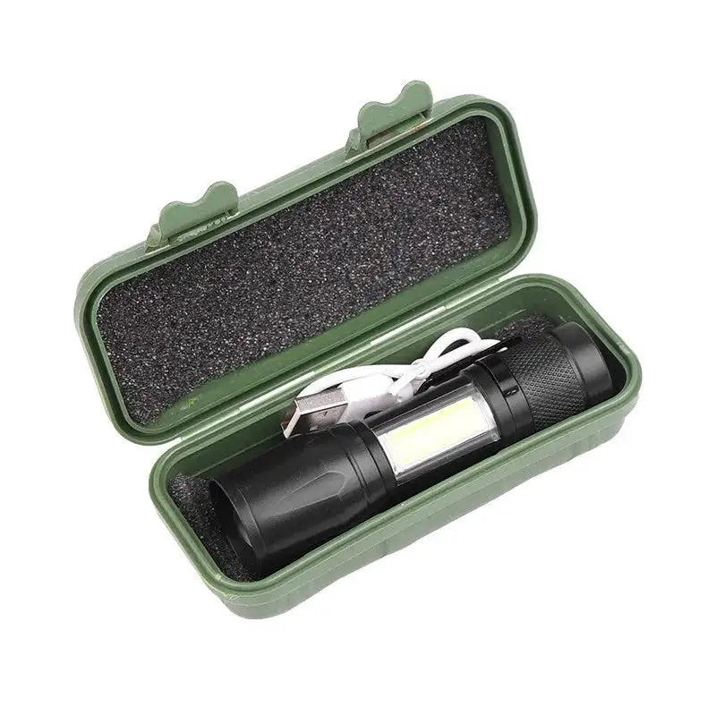 Mini Rechargeable LED Flashlight COB+XPE Portable Torch Camping - Simply Great Gear