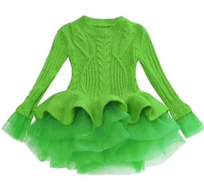 Kids Warm Knitted Chiffon