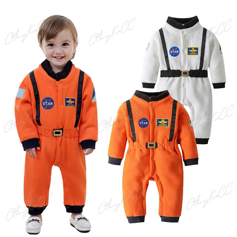 Astronaut Costume Space Suit Rompers for Baby Boys Toddler Infant Halloween Christmas Birthday Party Cosplay Fancy Dress