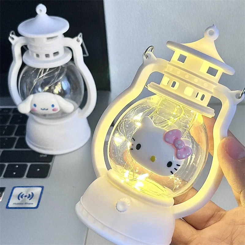 SanrioHelloKitty Kuromi Halloween Christmas Halloween Decoration Small Oil Lamp Cute Cartoon Portable Small Lantern Holiday Gift