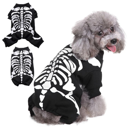 Pet Skeleton Halloween Jumpsuit