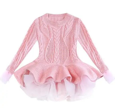 Kids Warm Knitted Chiffon