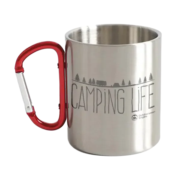 Camping Life Carabiner Mug 12oz - Simply Great Gear