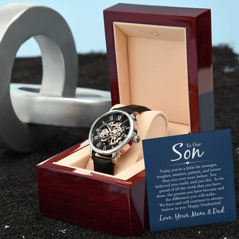 Openwork Watch - For Son From Mom & Dad - Simply Great Gear