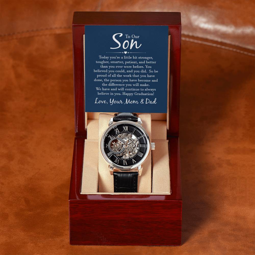 Openwork Watch - For Son From Mom & Dad - Simply Great Gear