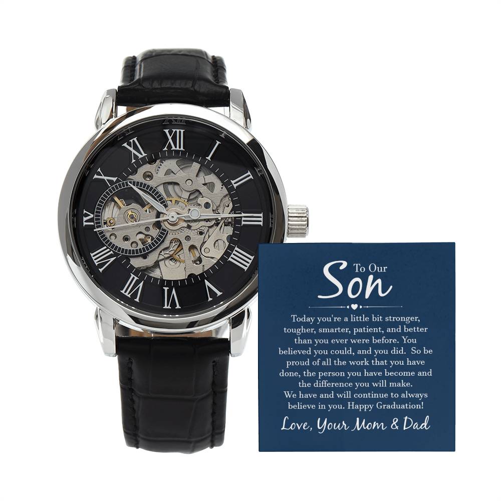 Openwork Watch - For Son From Mom & Dad - Simply Great Gear