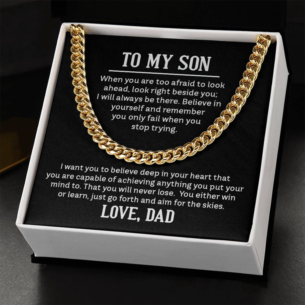 Cuban Link Chain - For Son From Dad - Simply Great Gear