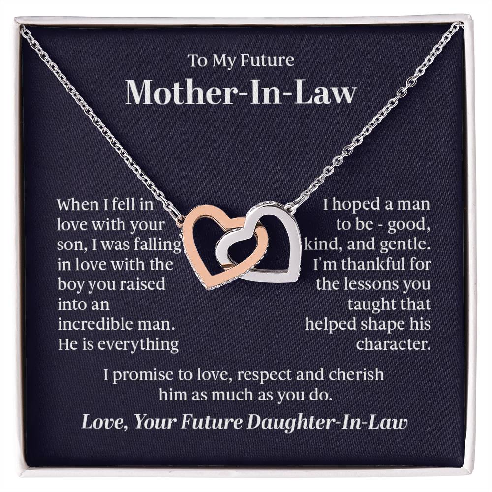 Interlocking Hearts Necklace - For Future Mother-in-Law - Simply Great Gear