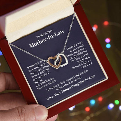 Interlocking Hearts Necklace - For Future Mother-in-Law - Simply Great Gear