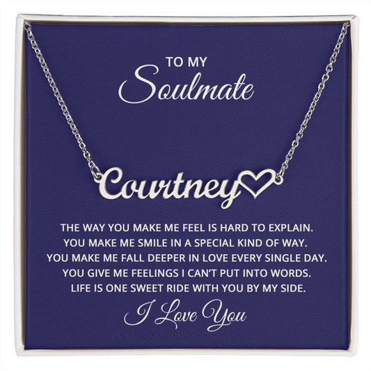 Heart Name Necklace - For Soulmate - Simply Great Gear