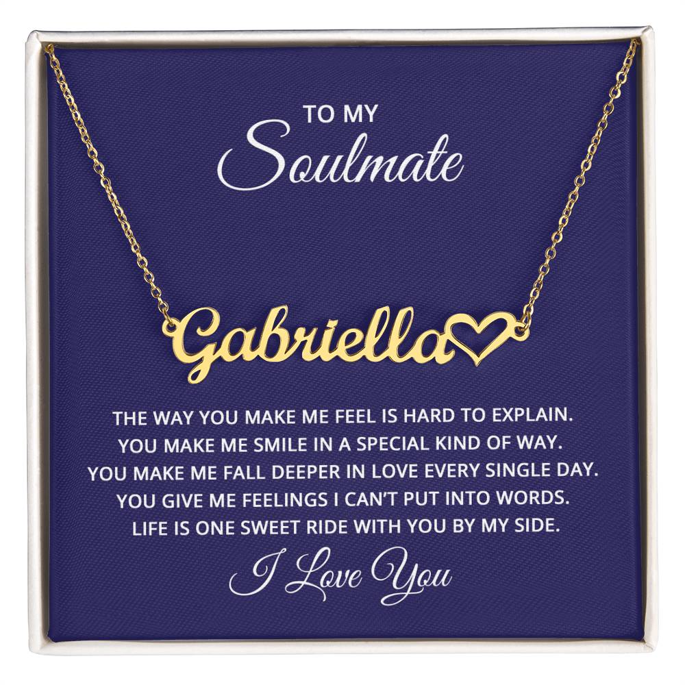 Heart Name Necklace - For Soulmate - Simply Great Gear