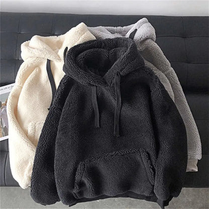 Women Winter Fluffy Furry Hoodie