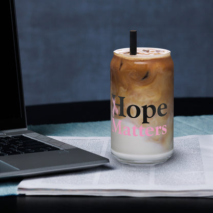 Breast Cancer Hope Matters Can-shaped glass - Simply Great Gear