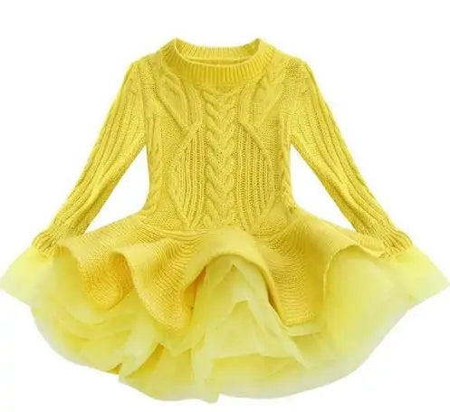 Kids Warm Knitted Chiffon