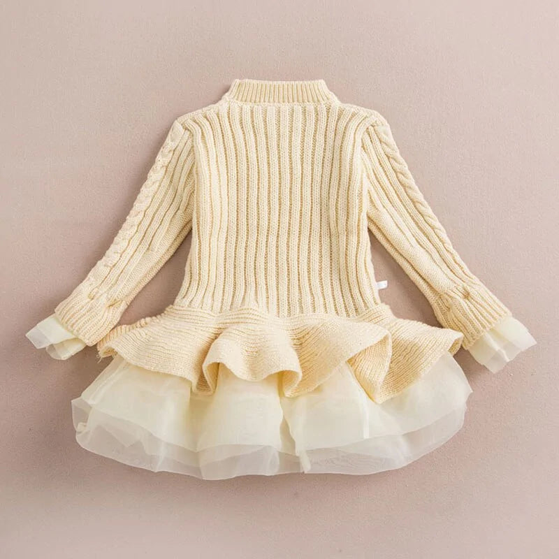 Kids Warm Knitted Chiffon