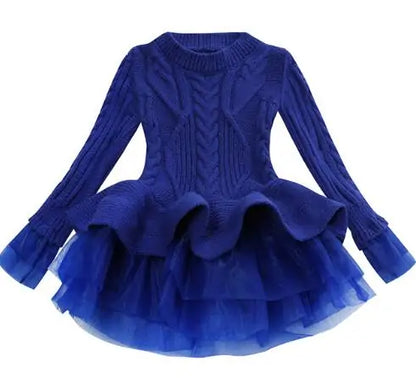 Kids Warm Knitted Chiffon