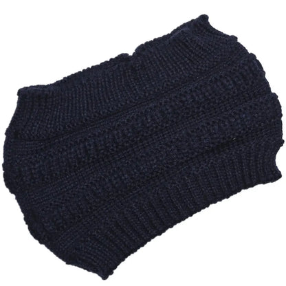 Women Winter Knitted Ponytail Beanies