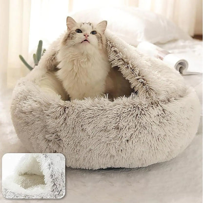 Plush Round Cat Bed - Simply Great Gear