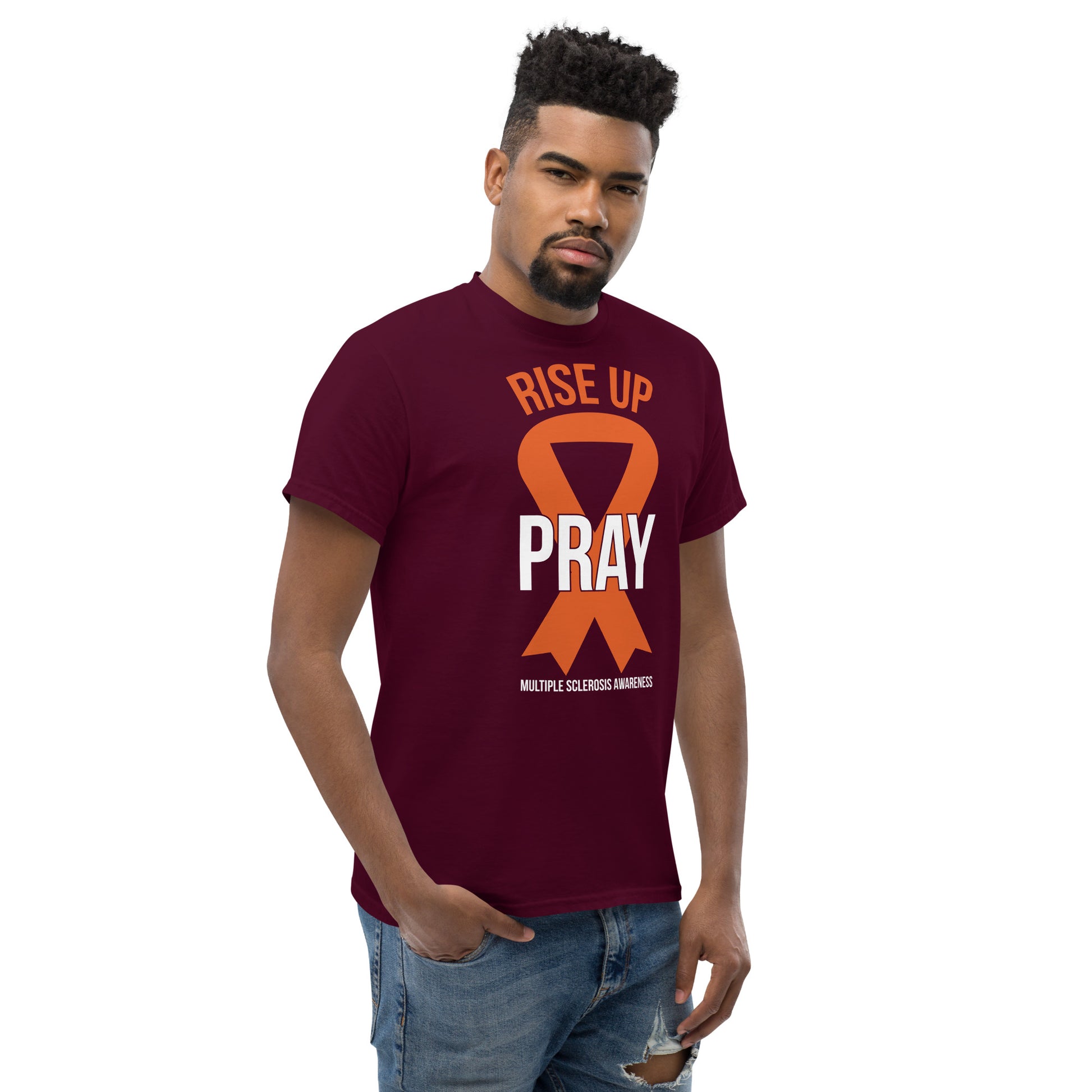 MS Awareness "Rise Up and Pray" T-Shirt - Simply Great Gear