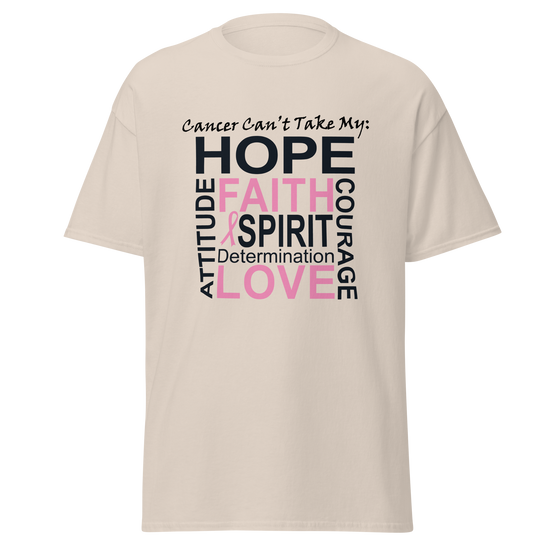 Breast Cancer Awareness Hope & Faith Classic Tee - Simply Great Gear