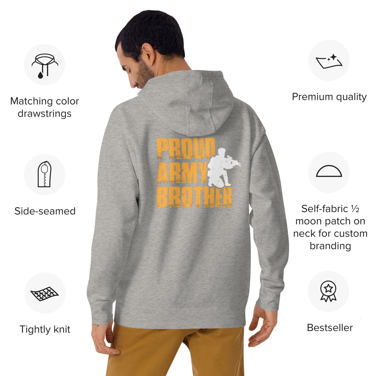 Proud Army Brother Hoodie - Simply Great Gear