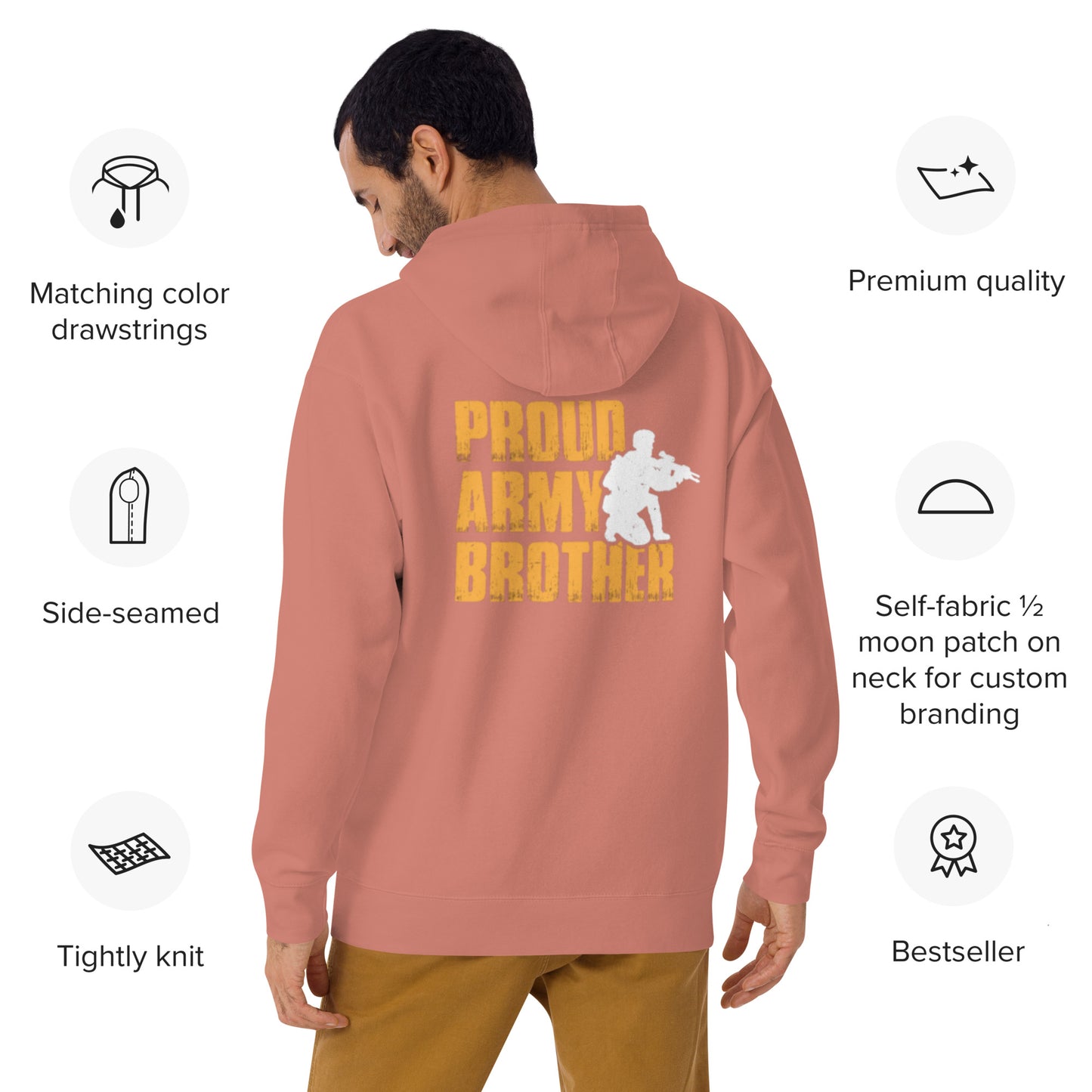 Proud Army Brother Hoodie - Simply Great Gear