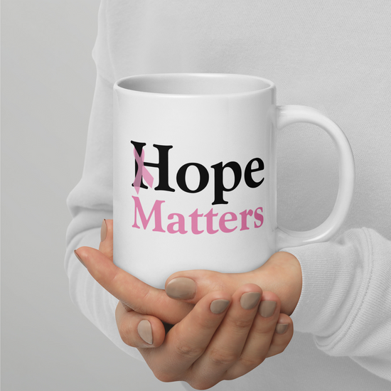 Breast Cancer Hope Matters White Glossy Mug - Simply Great Gear
