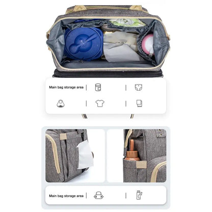 Convertible Lightweight Diaper Baby Bed Bag - Simply Great Gear