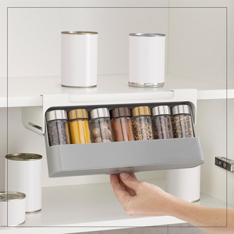 Kitchen Self-Adhesive Wall-Mounted Spice Organizer - Simply Great Gear