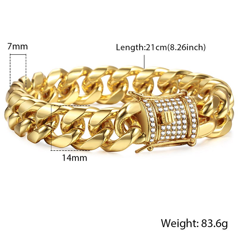 Miami Gold Curb Cuban Bracelet - Simply Great Gear