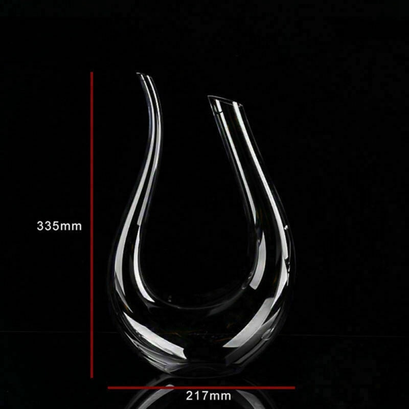 Crystal U-shaped 1500ml Wine Decanter - Simply Great Gear