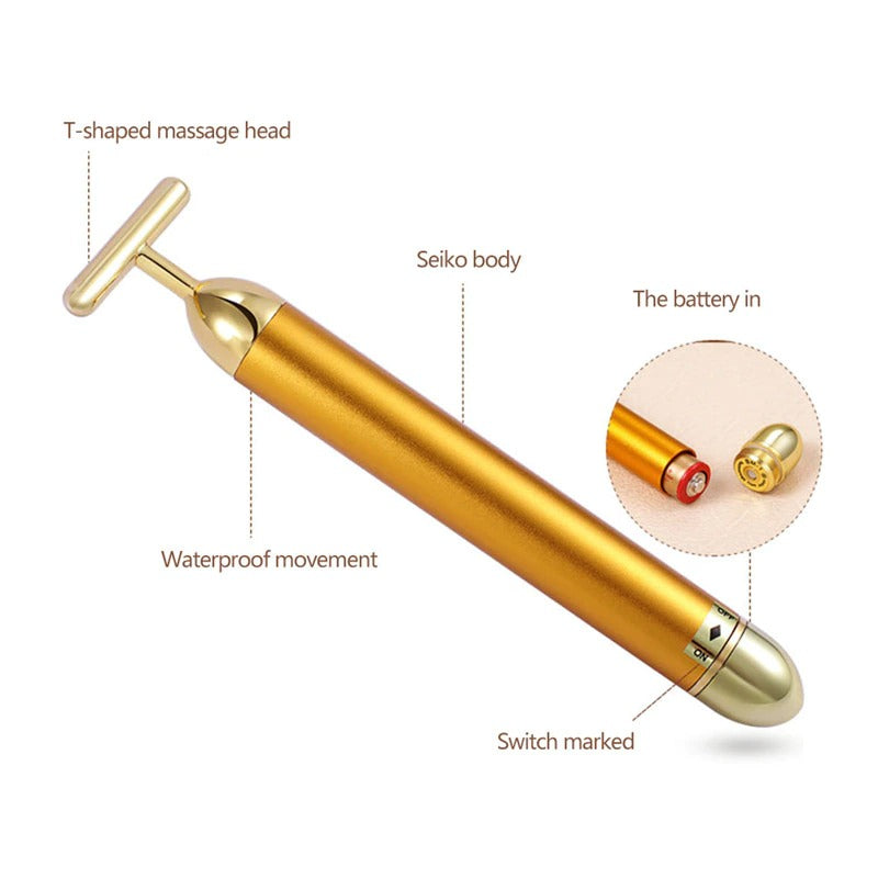 24K Gold Facial Roller Massager - Simply Great Gear