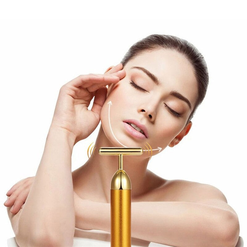 24K Gold Facial Roller Massager - Simply Great Gear