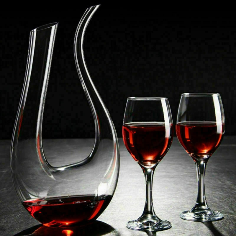 Crystal U-shaped 1500ml Wine Decanter - Simply Great Gear