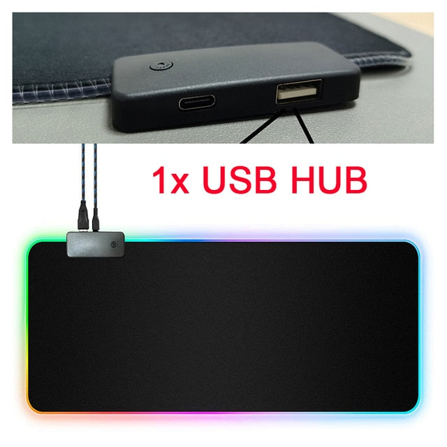 RGB Mouse Pad with Cable - Simply Great Gear